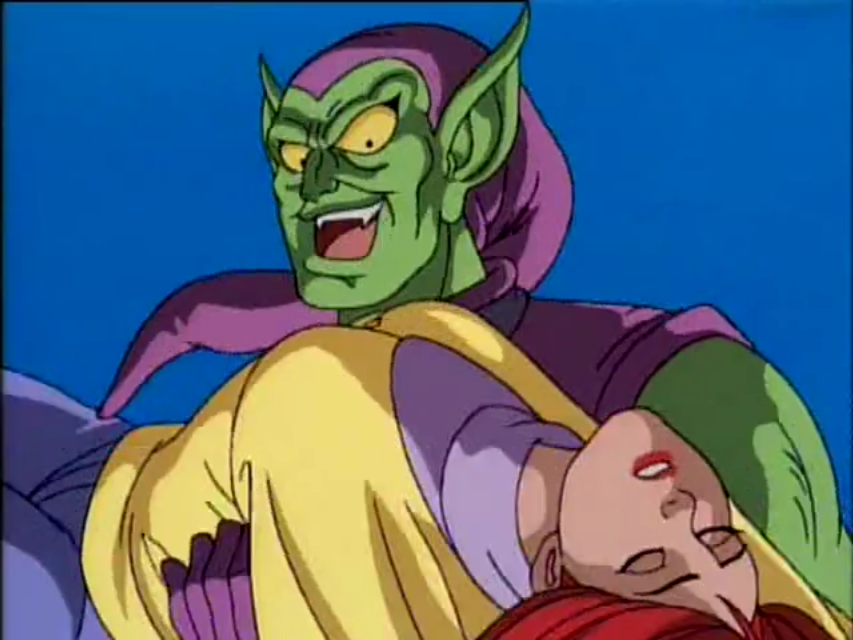 GREEN GOBLIN THREATENS AUNT MAY - Spider-Man The Animated Series