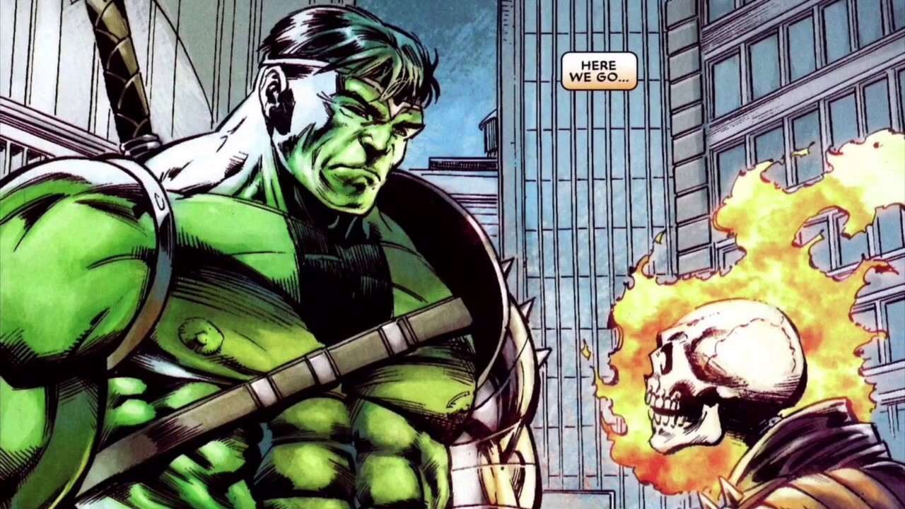 Ghost Rider and Major Glenn Try To Kill The Hulk