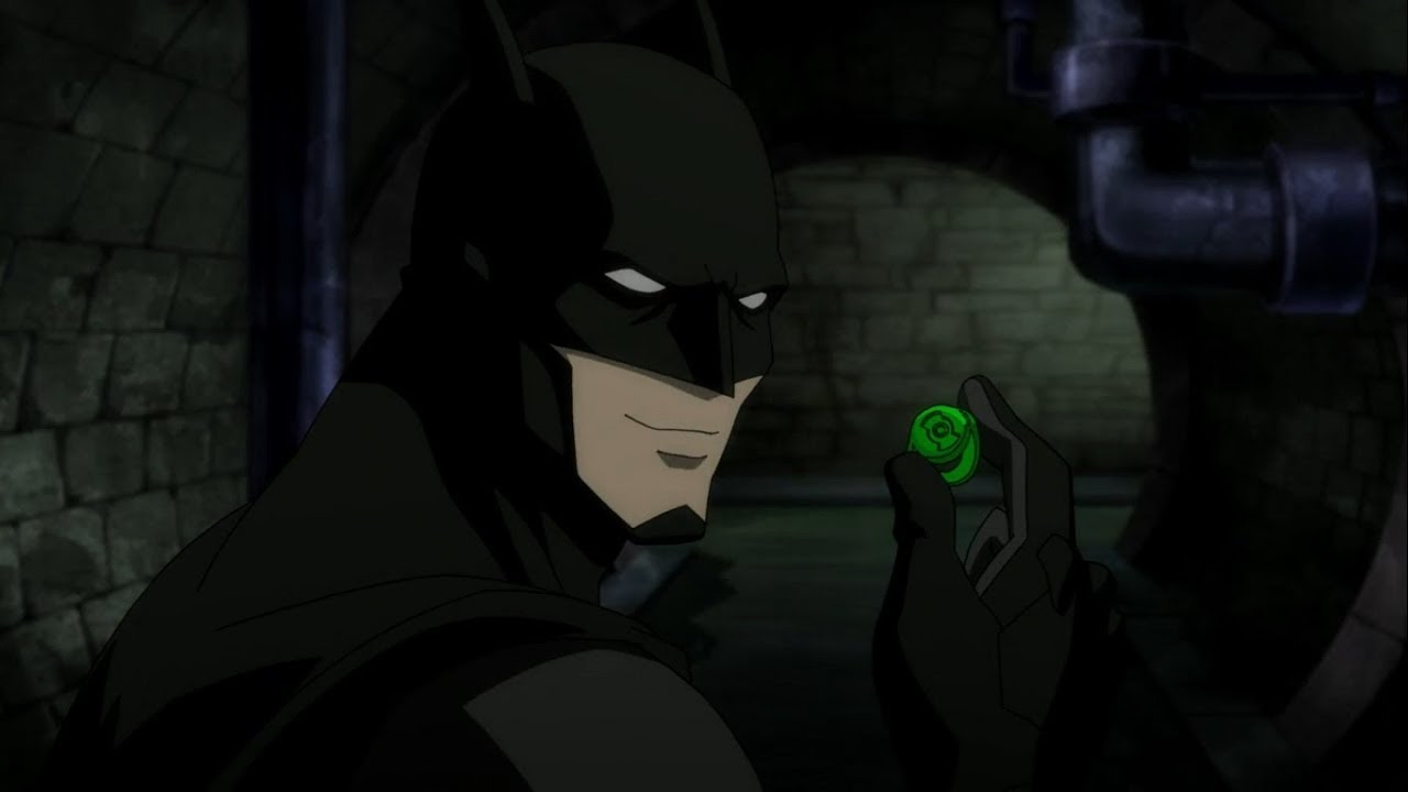 Batman Holds Up Lantern’s Ring [Justice League War]