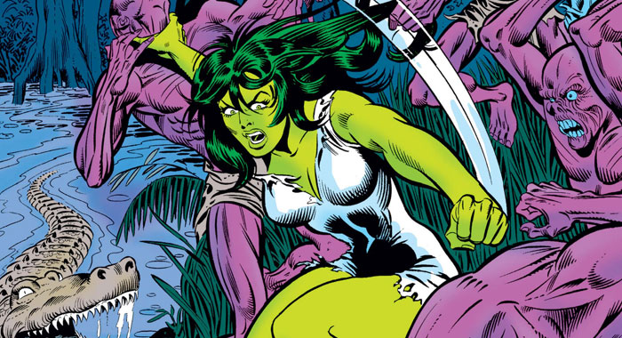 VERSIONS OF SHE-HULK IN VARIOUS FORMS OF MEDIA