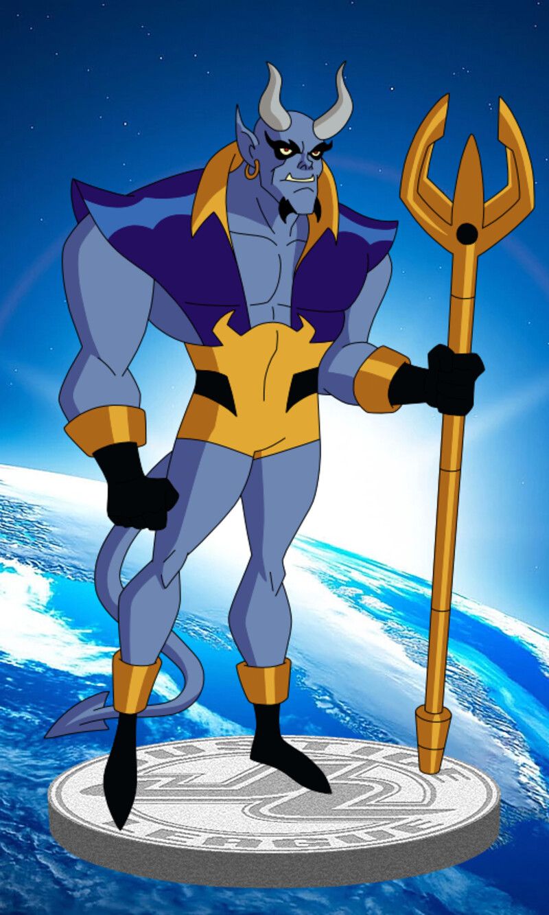 Blue Devil's constant presence in the DC animated universe