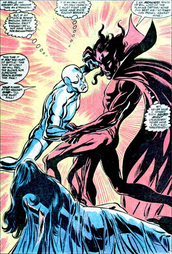 Mephisto up against the Silver Surfer