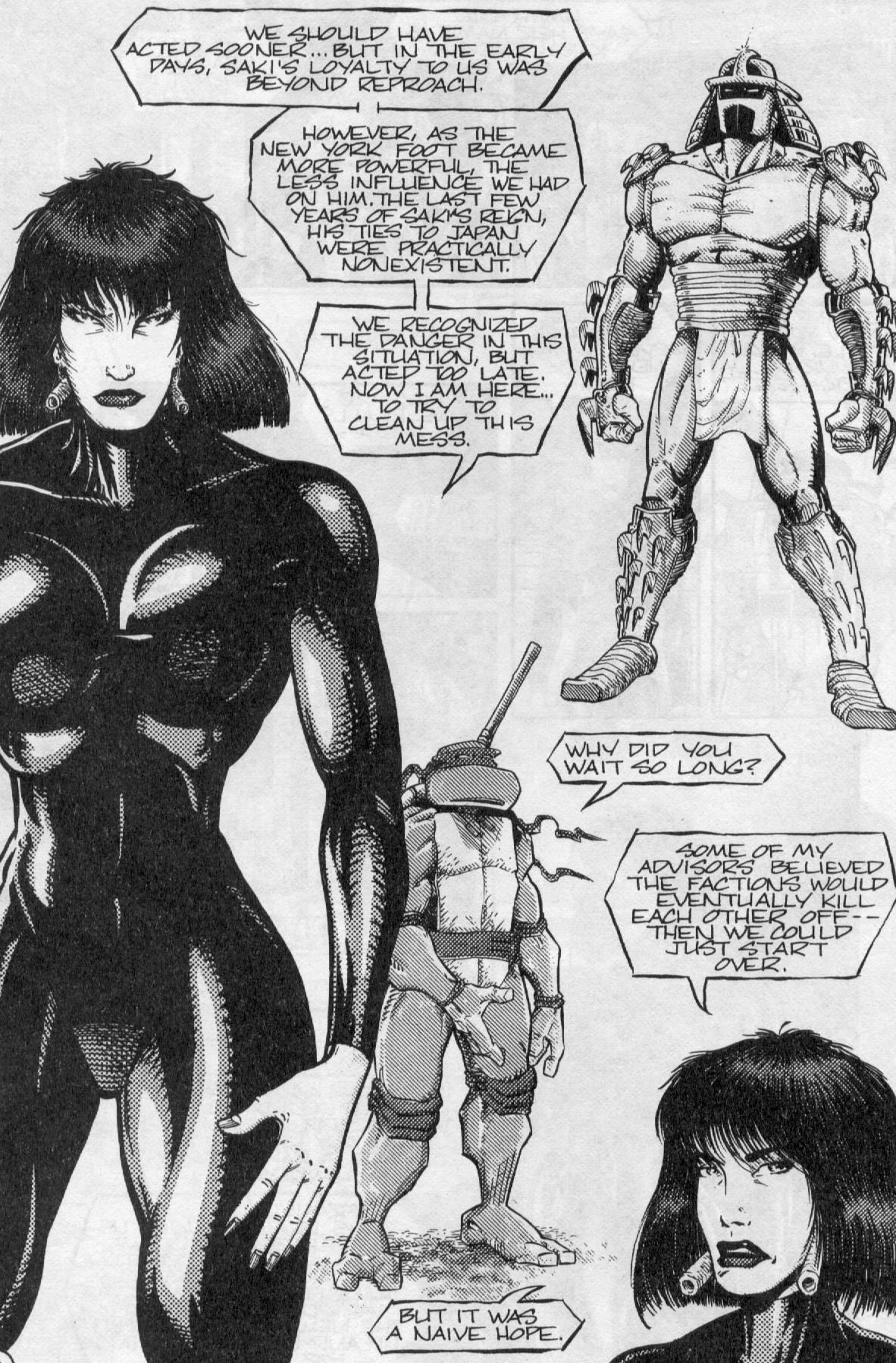 An enigma at the start Karai in Mirage’s Original TMNT series