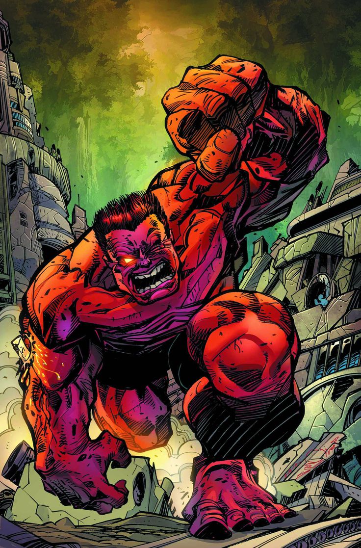 Insane Versions Of Red Hulk In Various Forms Of Media