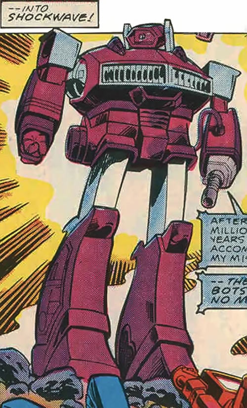 Shockwave as observed in the comic books