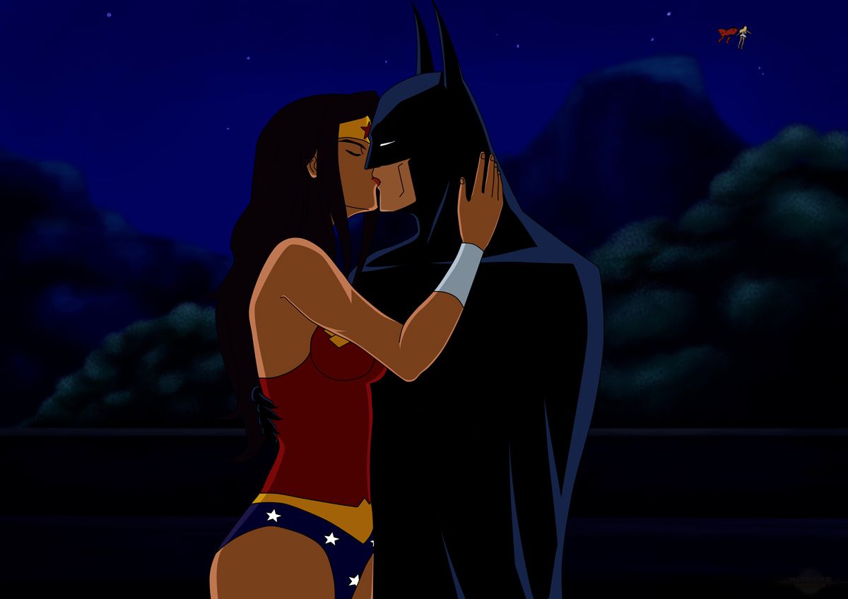 Wonder Woman Kisses Batman
